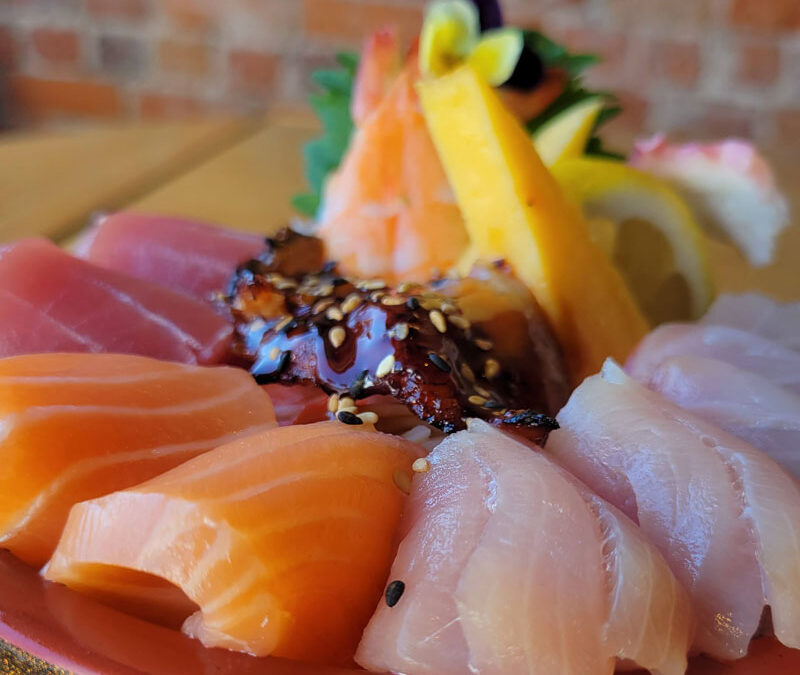 Platter of Different Sushi Sashimi Fishes